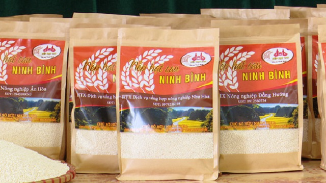 Công bố nhãn hiệu chứng nhận sản phẩm "Nếp hạt cau Ninh Bình"