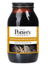 Thu hồi sản phẩm Dầu gan cá tuyết với chiết xuất mạch nha Potter's Herbals Malt Extract with Cod Liver Oil bị nhiễm nấm mốc