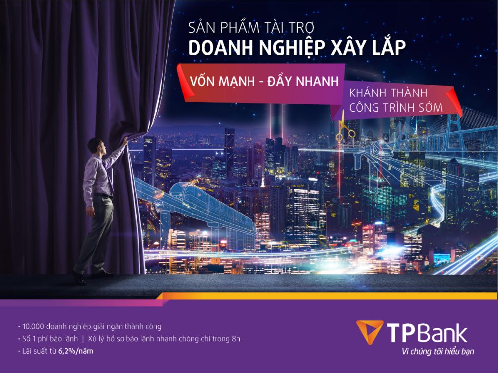 TPBank tung gói hỗ trợ doanh nghiệp xây lắp lãi suất chỉ từ 6,2%/năm