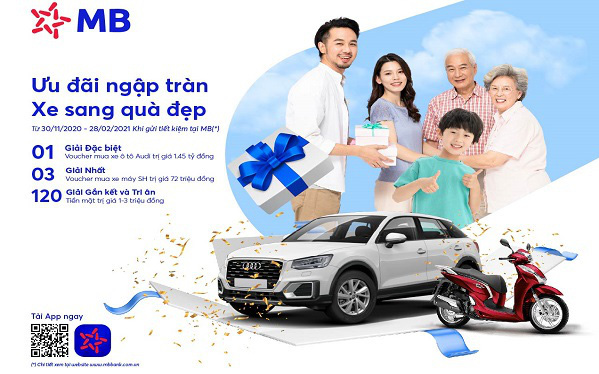 Gửi tiền tại MB, trứng ô tô Audi