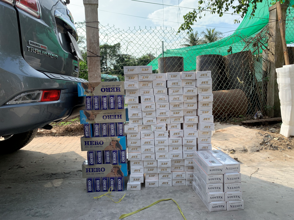 Đồng Tháp: Phát hiện bắt giữ 2.370 bao thuốc lá điếu nhập lậu