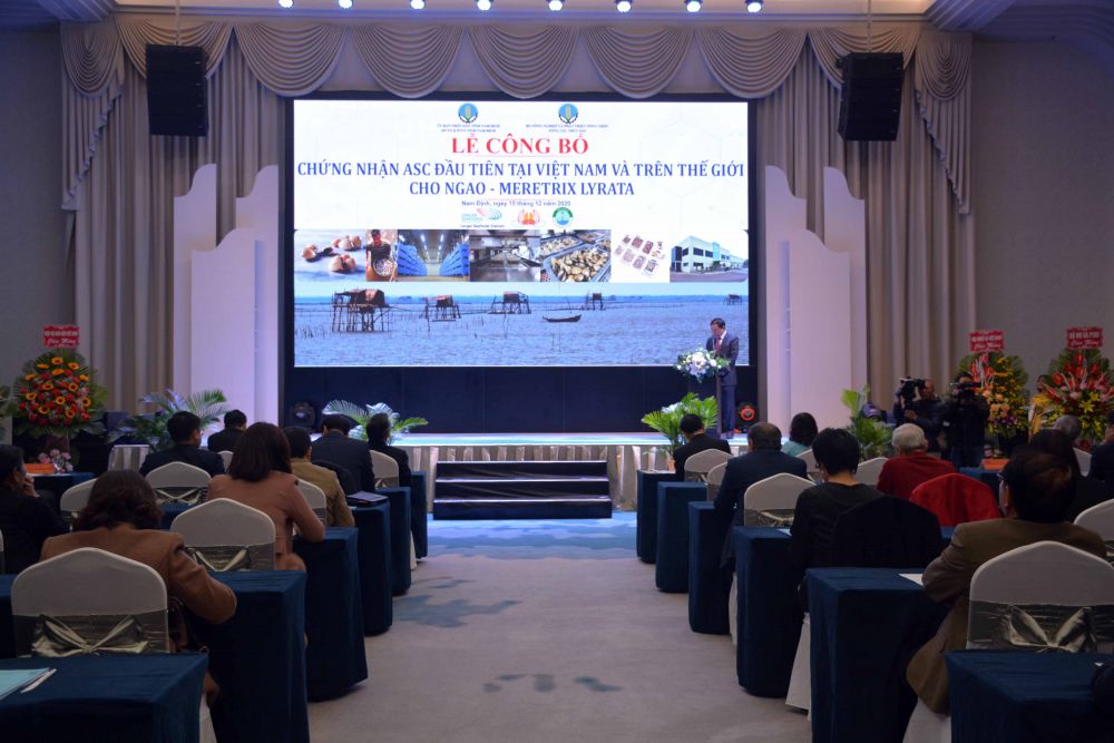 Chứng nhận ASC đầu tiên tại Việt Nam và trên thế giới cho ngao Meretrix Lyrata