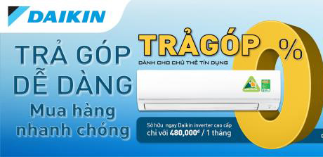 Trả góp 0% với cổng thanh toán Payoo khi mua sản phẩm Daikin Việt Nam