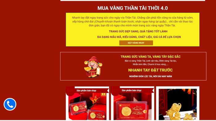 Nhộn nhịp "đặt" vàng online đón ngày vía Thần Tài