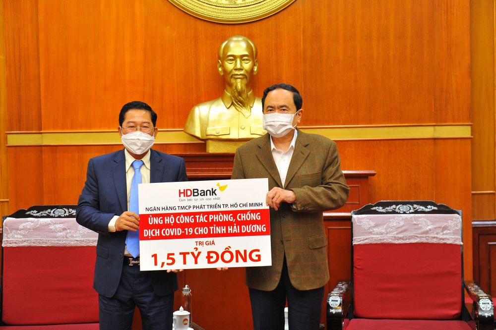 HDBank hỗ trợ Hải Dương 1,5 tỷ đồng phòng, chống dịch COVID-19