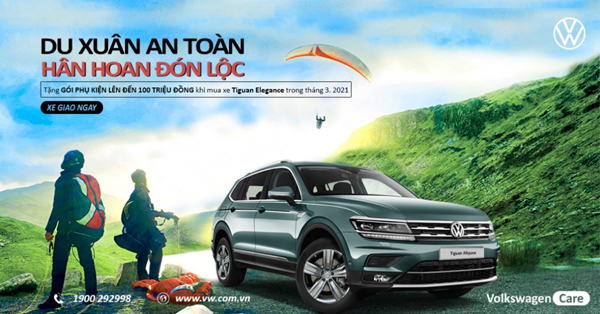 Volkswagen tặng gói phụ kiện đến 100 triệu cho khách mua xe Tiguan Elegance