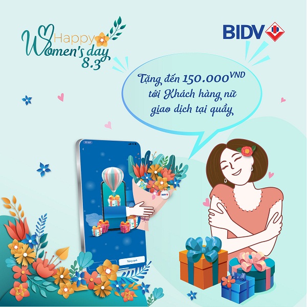BIDV tri ân khách hàng nữ với hàng ngàn quà tặng