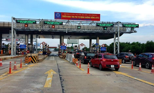 Ô tô không dán thẻ thu phí tự động sẽ không được lưu thông trên cao tốc Hà Nội-Hải Phòng