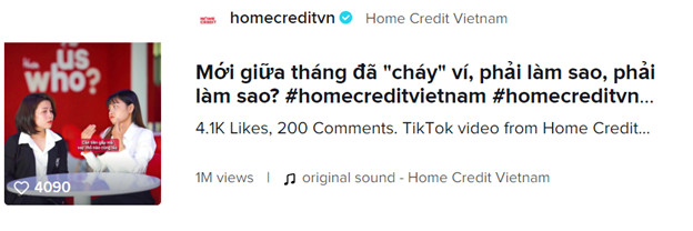 Home Credit Việt Nam – Tối ưu hóa công cụ marketing trên nền tảng Tiktok