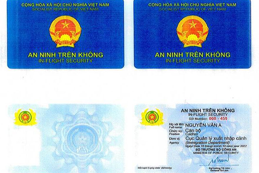 Bộ Công an đề xuất cấp thẻ an ninh trên không
