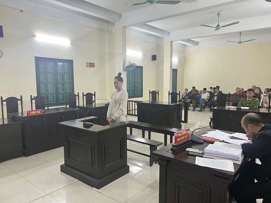 Bị cáo Chu Thị Giang tại phiên xét xử sơ thẩm.