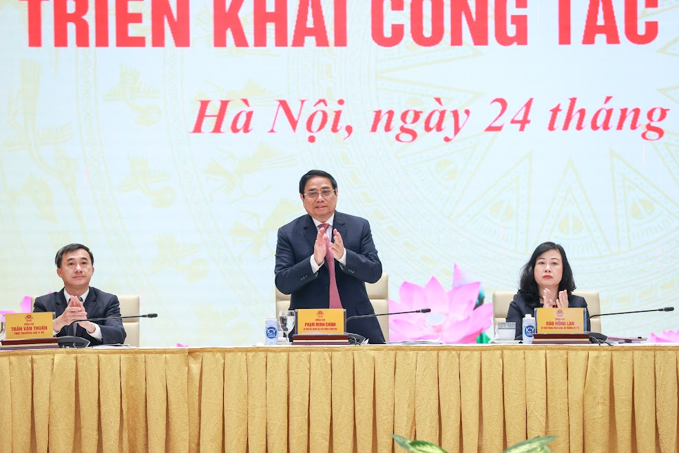 Thủ tướng Phạm Minh Chính dự và chỉ đạo Hội nghị toàn quốc triển khai công tác y tế năm 2023.
