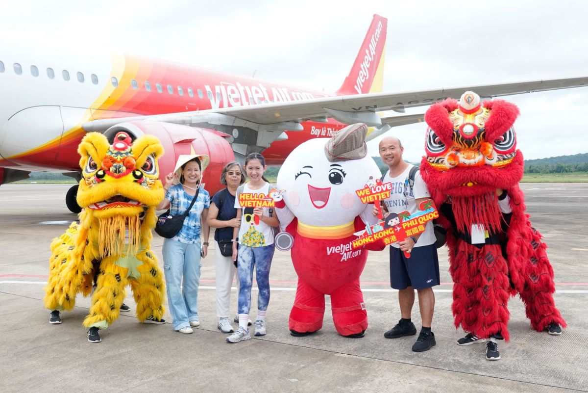 Vietjet vừa mở lại đường bay thẳng kết nối Đà Nẵng và Phú Quốc với Hong Kong (Trung Quốc).