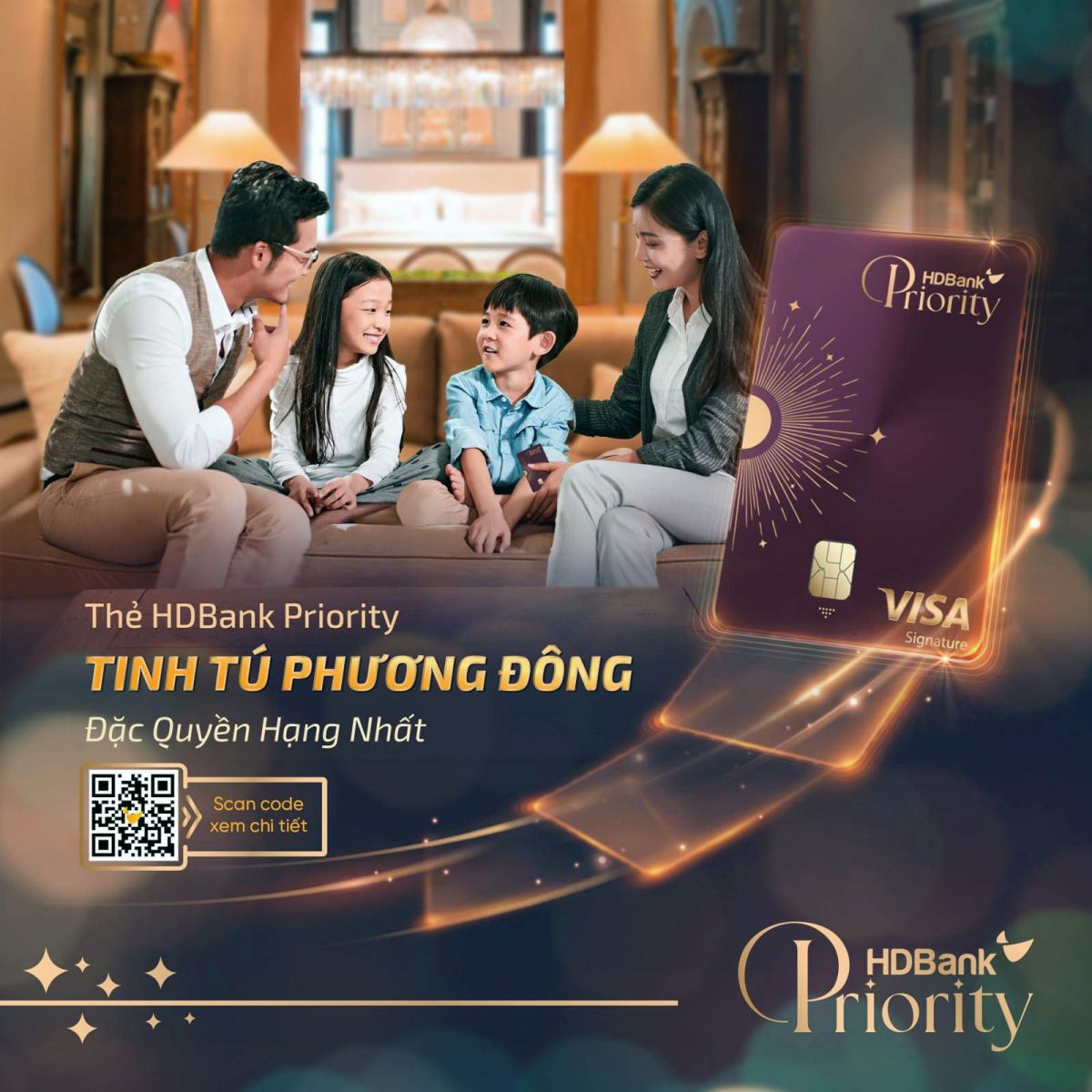 Trải nghiệm HDBank Priority, khách hàng sẽ được tận hưởng nhiều đặc quyền đúng với tinh thần"Tận hưởng đặc quyền, gia tăng lợi ích".