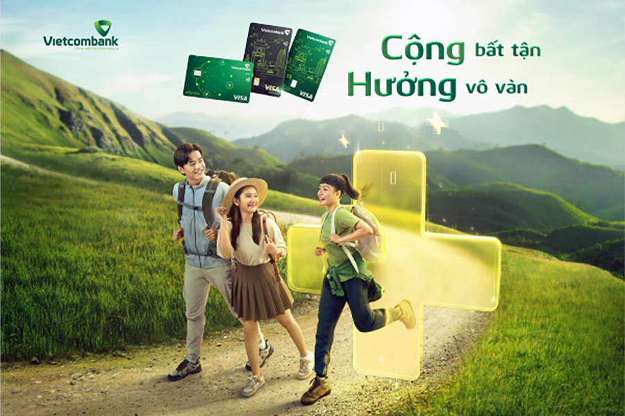 Cộng bất tận - tính năng cộng điểm VCB Rewards không giới hạn.