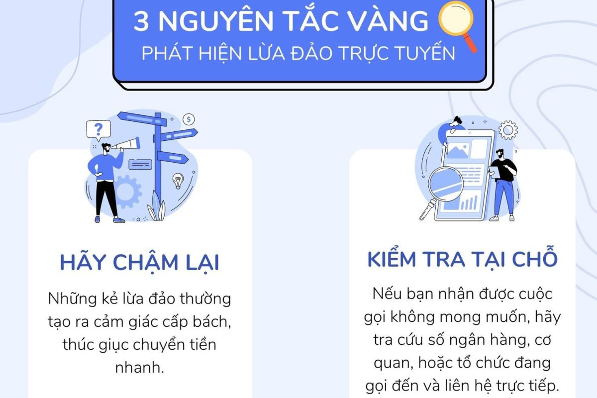 3 nguyên tắc vàng phát hiện lừa đảo trực tuyến
