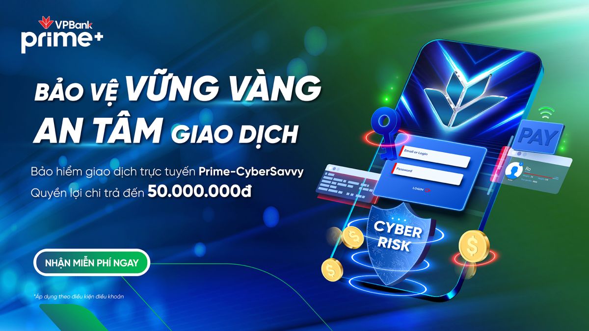 CyberSavvy bảo vệ khách hàng VPBank Prime khỏi những rủi ro cho việc gian lận chuyển tiền điện tử và gian lận trên trang mua bán trực tuyến.
