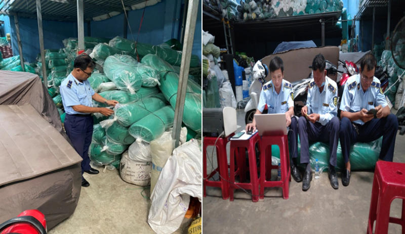 Phát hiện 02 tấn lưới cước vi phạm về nhãn hàng hóa