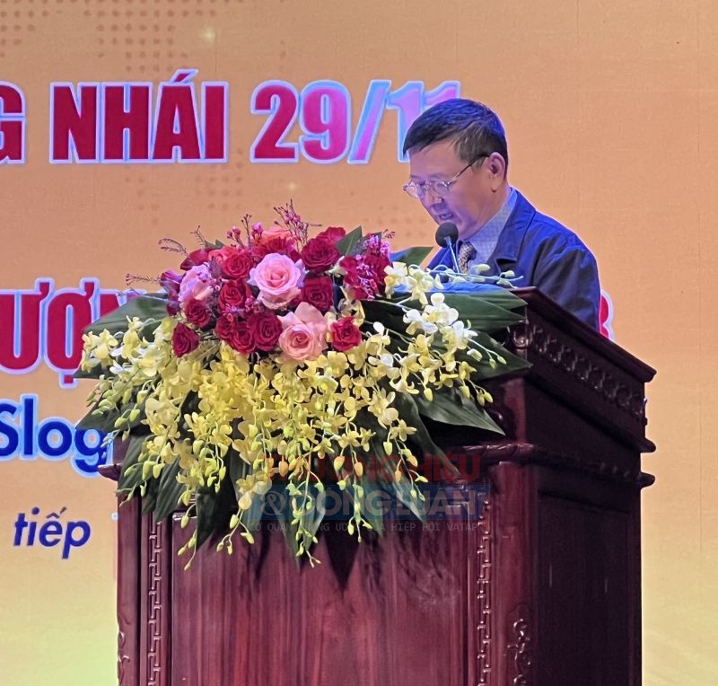 Chủ tịch Hiệp hội VATAP Nguyễn Đăng Sinh phát biểu khai mạc tại buổi Lễ Kỷ niệm ngày “Phòng chống hàng giả, hàng nhái” - 29/11