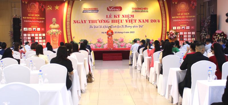 Quang cảnh Lễ Kỷ niệm Ngày Thương hiệu Việt Nam 20/4/2023, do Hiệp hội VATAP tổ chức
