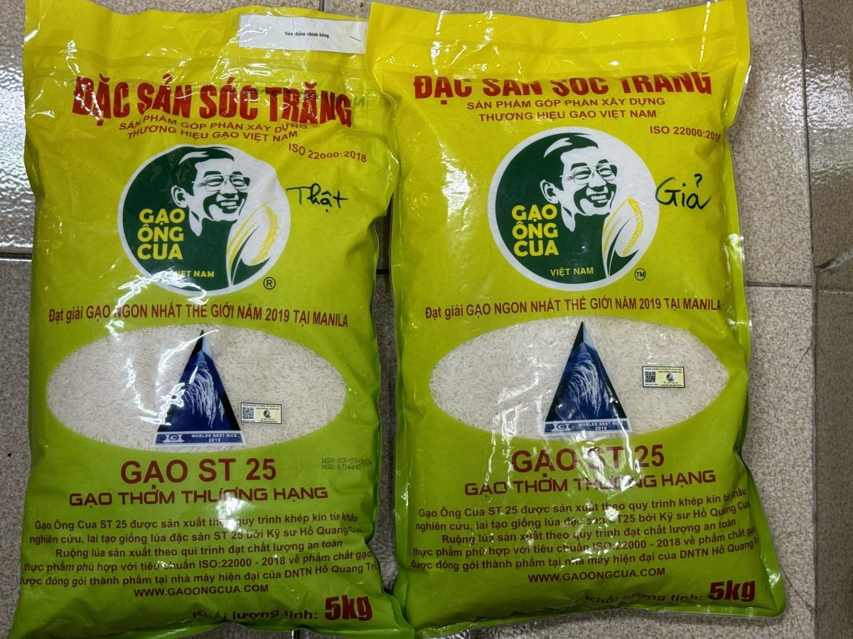 Phát hiện 6 Cơ sở kinh doanh gạo có dấu hiệu giả mạo thương hiệu Gạo Ông Cua