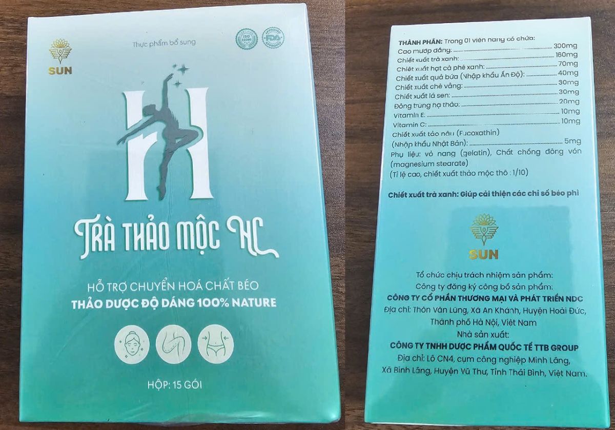Nghi vấn sản phẩm Thực phẩm bổ sung Trà thảo mộc HC chứa chất cấm Sibutramine?