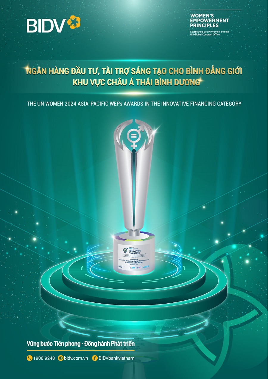 BIDV nhận giải “Đầu tư, tài trợ sáng tạo cho bình đẳng giới” khu vực châu Á - Thái Bình Dương