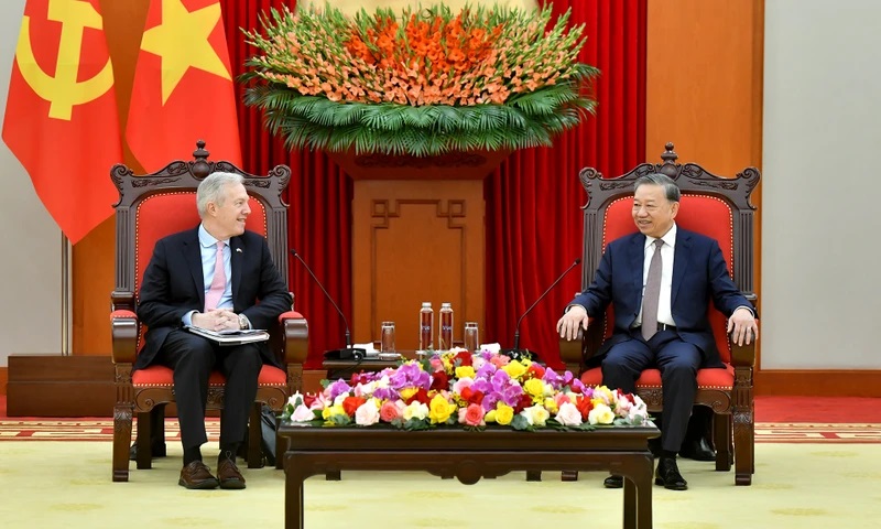 Tổng Bí thư Tô Lâm tiếp Đoàn doanh nghiệp Hội đồng Kinh doanh Hoa Kỳ-ASEAN