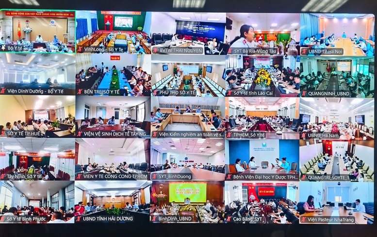 Hội nghị kết nối trực tuyến với 63 tỉnh, thành - Ảnh: VGP/HM