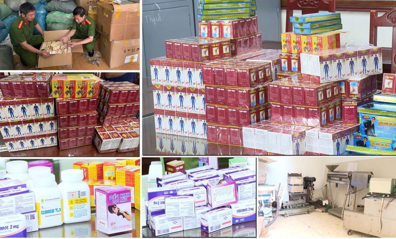 Tang vật vụ án thuốc giả bị Công an Thanh Hóa thu giữ