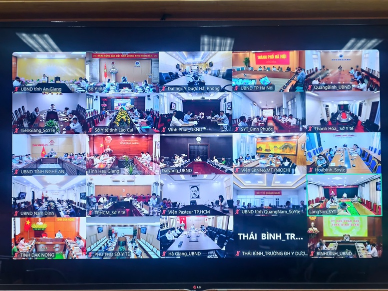 Hội nghị trực tuyến toàn quốc về chống gian lận thương mại và hàng giả trong lĩnh vực y tế - Ảnh: VGP/HM Hội nghị trực tuyến toàn quốc về chống gian lận thương mại và hàng giả trong lĩnh vực y tế - Ảnh: VGP/HM