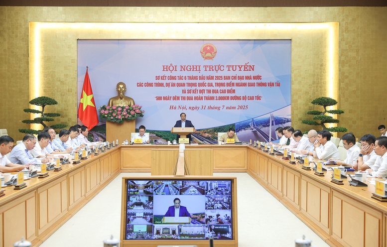 Thủ tướng Phạm Minh Chính chủ trì Hội nghị sơ kết đợt thi đua cao điểm "500 ngày đêm thi đua hoàn thành 3.000 km đường bộ cao tốc"
