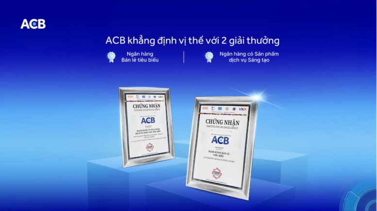 Giải thưởng "Ngân hàng bán lẻ tiêu biểu" và "Ngân hàng có sản phẩm dịch vụ sáng tạo" tại VOBA 2025 Ngân hàng ACB vinh dự nhận được