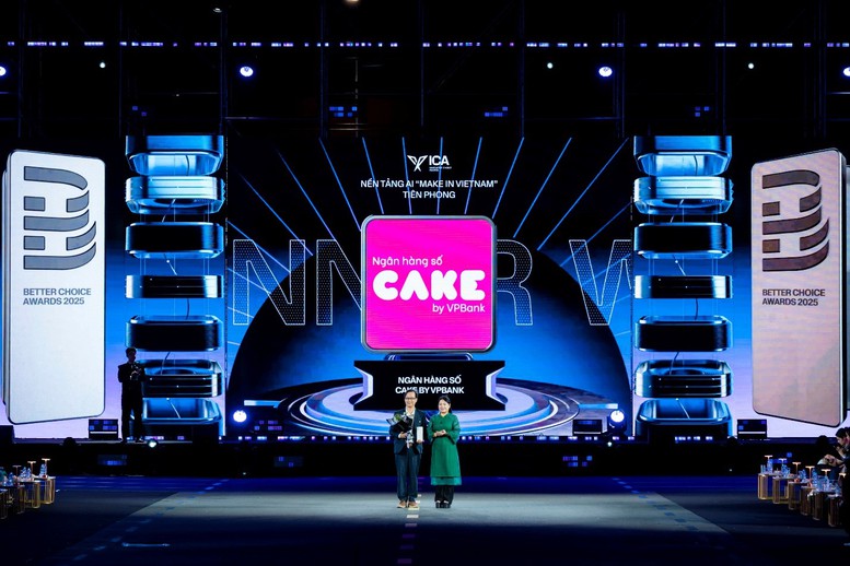Cake by VPBank nhận giải thưởng Giải Ngân hàng số ứng dụng AI xuất sắc - Ảnh: VGP
