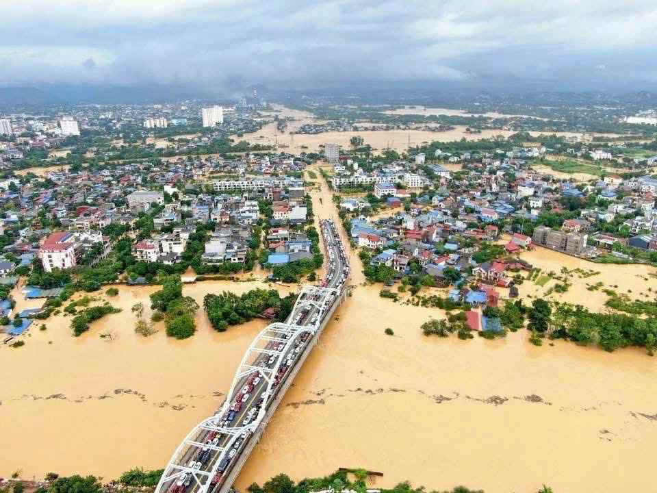 Những hình ảnh ngập lụt kinh hoàng ở Thái Nguyên
