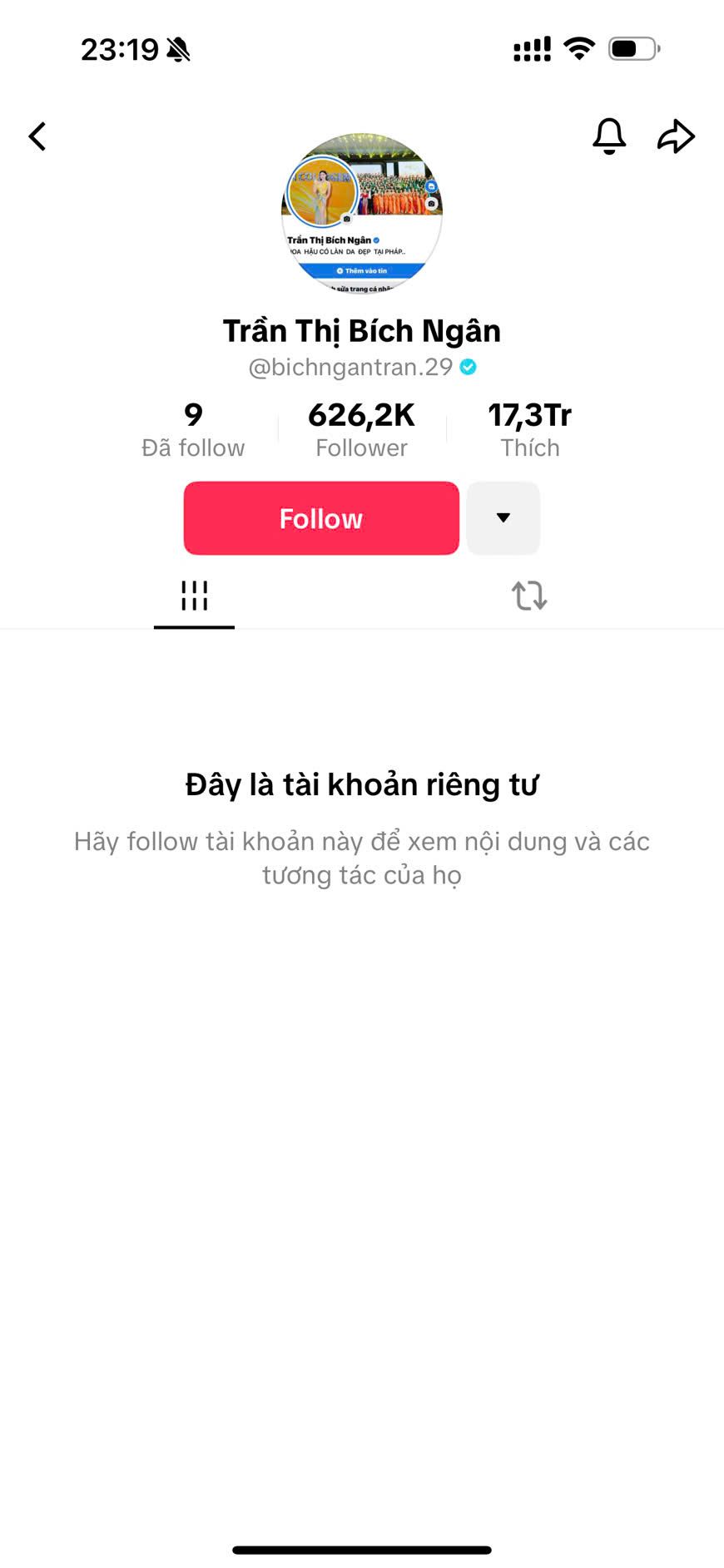 Tài khoản TikTok mang tên “N Collagen - Trần Thị Bích Ngân” hiện đã chuyển sang chế độ riêng tư, ẩn toàn bộ nội dung. (Nguồn: Tổng hợp) Tài khoản TikTok mang tên “N Collagen - Trần Thị Bích Ngân” hiện đã chuyển sang chế độ riêng tư, ẩn toàn bộ nội dung. (Nguồn: Tổng hợp)