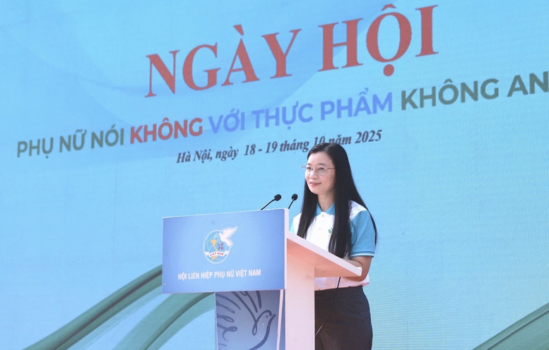 Phó Chủ tịch Hội Liên hiệp Phụ nữ Việt Nam Nguyễn Thị Thu Hiền phát biểu khai mạc Ngày hội - Ảnh: VGP/TG Phó Chủ tịch Hội Liên hiệp Phụ nữ Việt Nam Nguyễn Thị Thu Hiền phát biểu khai mạc Ngày hội - Ảnh: VGP/TG