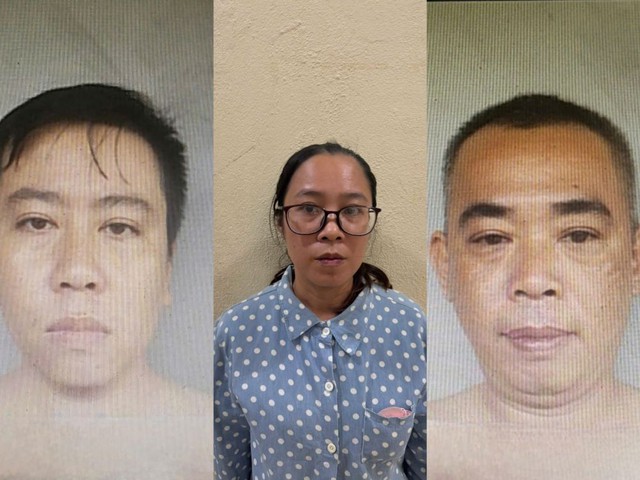 Từ trái qua, K.Đ.H, B.T.M.T và N.Đ.K. Ảnh: Công an cung cấp Từ trái qua, K.Đ.H, B.T.M.T và N.Đ.K. Ảnh: Công an cung cấp