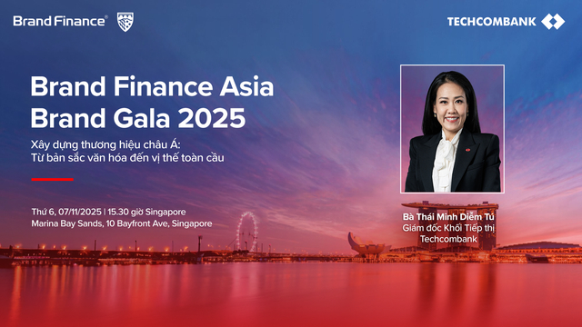 Techcombank đại diện duy nhất ngành ngân hàng Việt Nam tham dự Diễn đàn Thương hiệu châu Á 2025