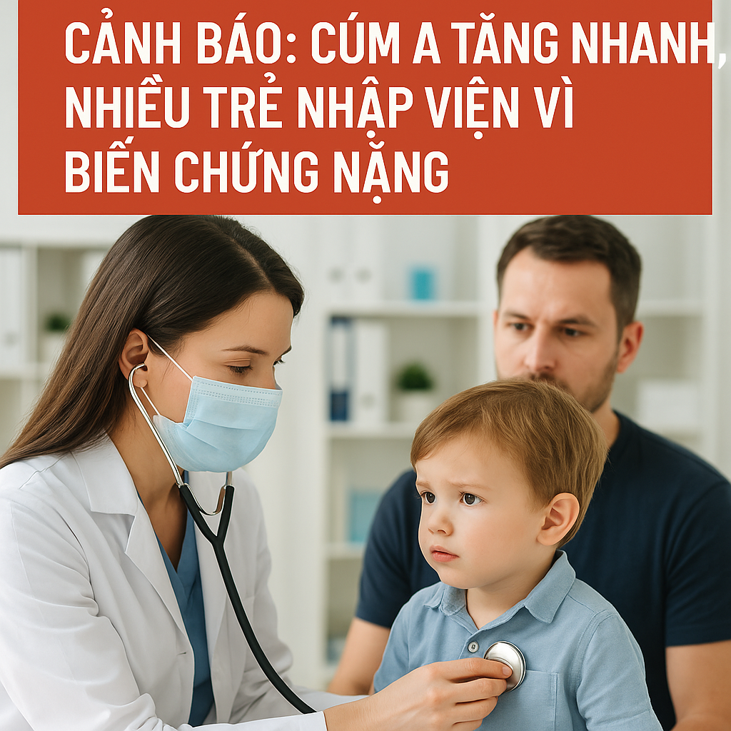 Cảnh báo: Cúm A tăng nhanh, nhiều trẻ nhập viện vì biến chứng nặng