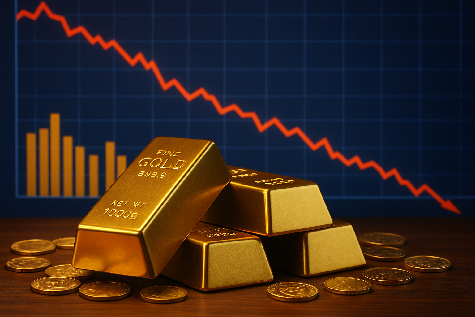 Thế giới: Vàng lao dốc mạnh trước tín hiệu giữ lãi suất