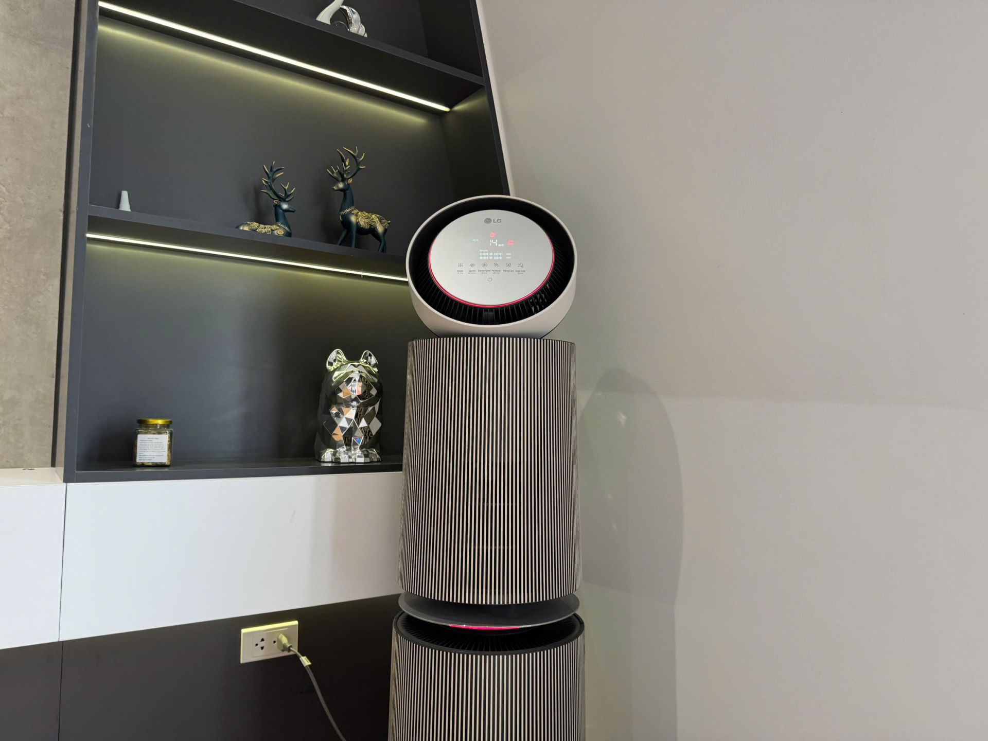 Chị Hoà (Hà Nội) ưu tiên dùng máy LG để bảo vệ sức khoẻ gia đình. (Ảnh: Phương Di)