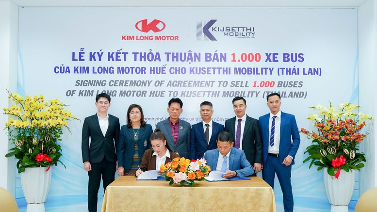 Xuất khẩu 1.000 xe bus thương hiệu KIM LONG sang Thái Lan