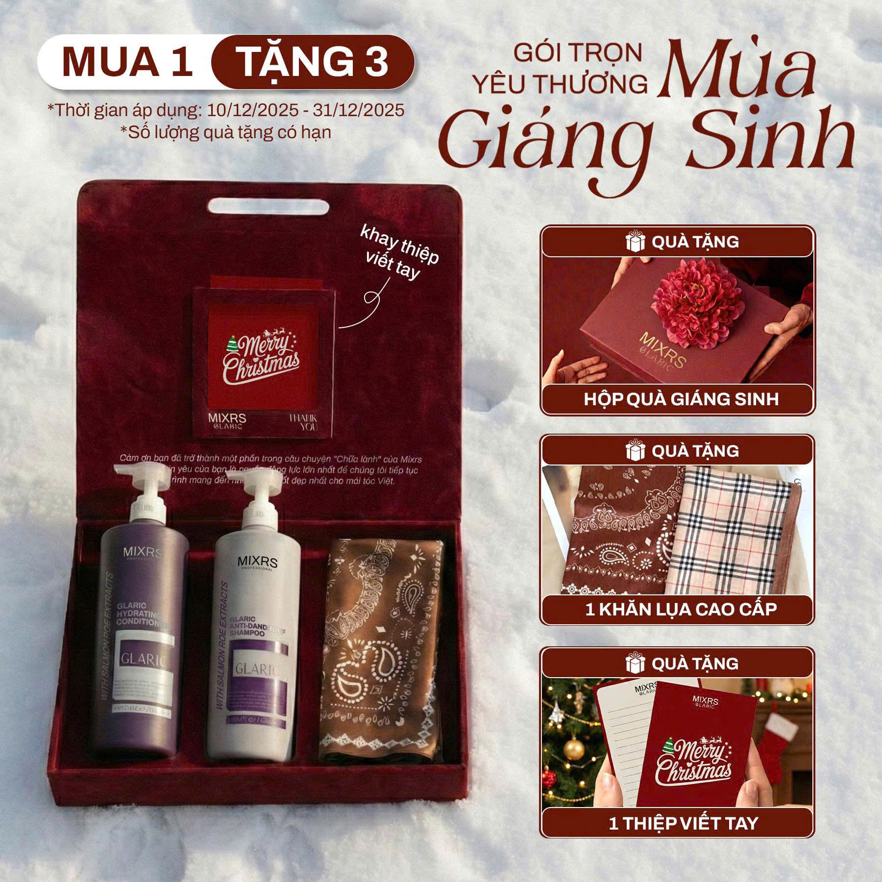 Các chương trình mua sản phẩm Mixrs Glaric kèm quà tặng góp phần kích cầu tiêu dùng dịp Giáng sinh - cận Tết. (Ảnh: Mixrs Glaric)