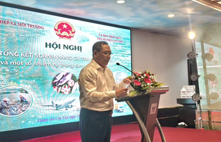 Ph&oacute; Chủ tịch UBND TP. Cần Thơ Trần Ch&iacute; H&ugrave;ng ph&aacute;t biểu tại Hội nghị - Ảnh: VGP/LS