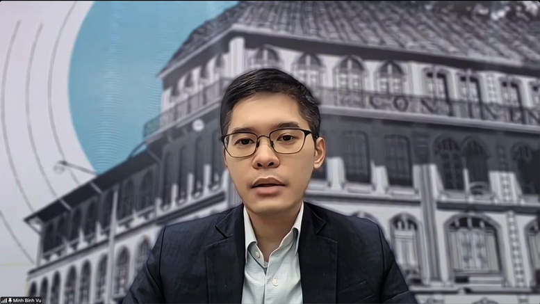 &Ocirc;ng Vũ B&igrave;nh Minh, CFA chỉ ra những động lực gi&uacute;p n&ecirc;n kinh tế tăng trưởng trong năm 2025 - Ảnh: VGP/Thu Trang