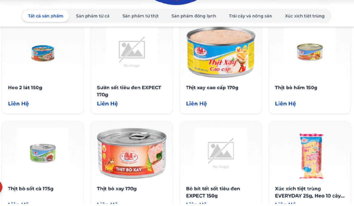 Danh mục sản phẩm của HaLong Canfoco.