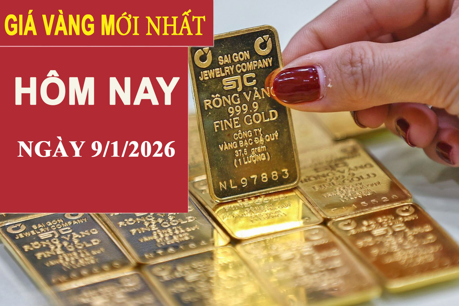 Giá vàng hôm nay 9/1: Vàng SJC giảm gần 1 triệu đồng/lượng   
