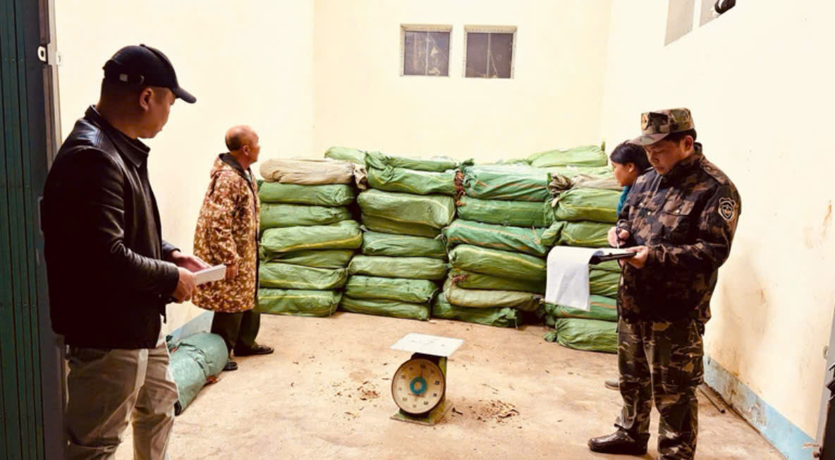 Bắt giữ 220 kg x&uacute;c x&iacute;ch, lạp xưởng của Chi cục Hải quan khu vực VII. (Ảnh: Cục Hải quan)