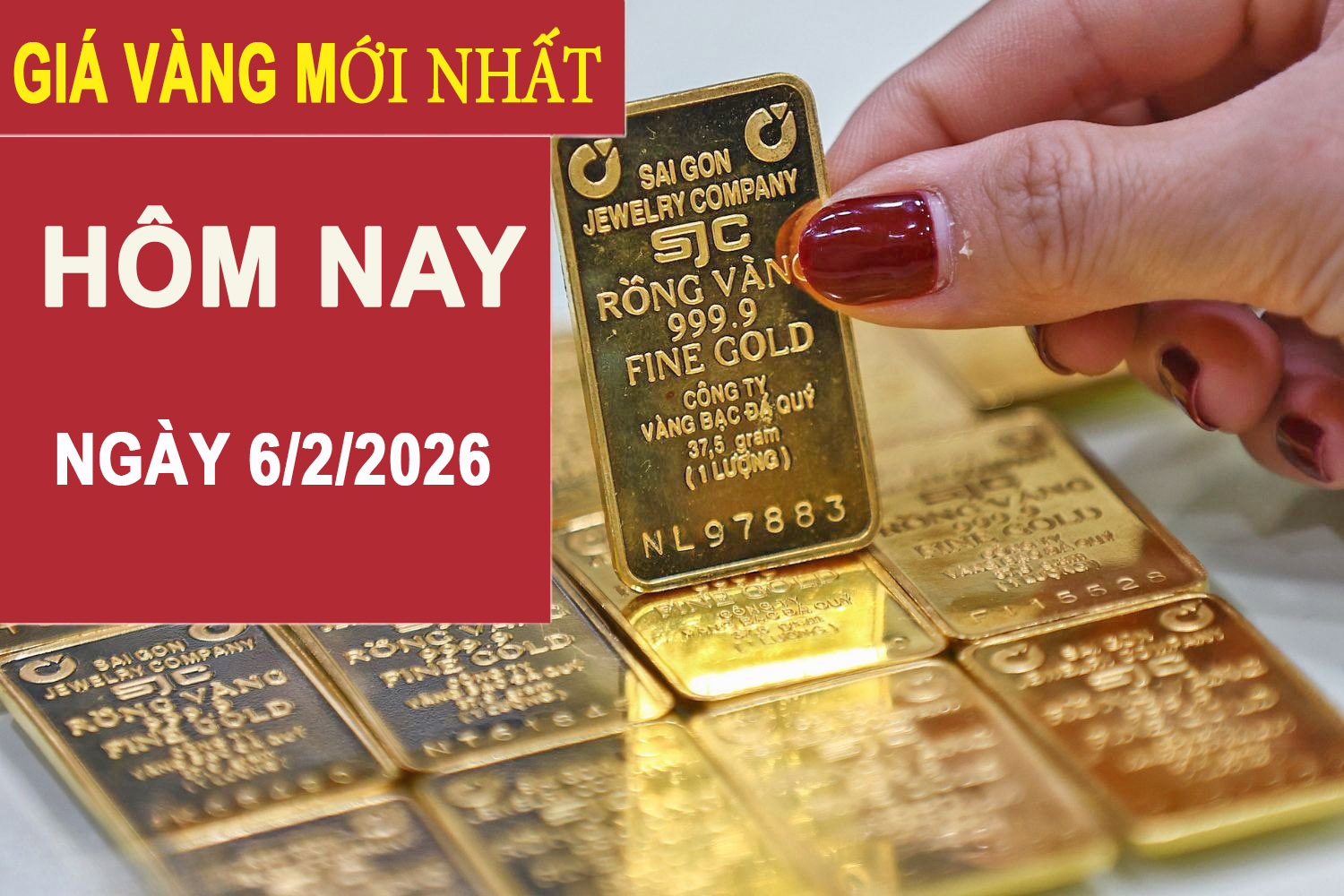 Giá vàng hôm nay 6/2: Đồng loạt giảm mạnh